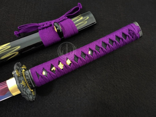 Imagem 3 de 7 de Katana Murasaki - Aço Aisi 9260 Roxo
