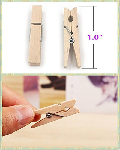 Mini Pinzas Ropa, Mini Pinzas Ropa De Madera Natural Co...
