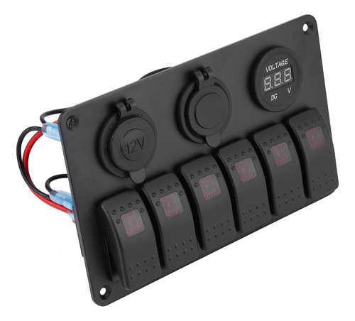 Rocker Rojo Para Coche, 12 V, 24 V, 6 Bandas, Barco, Panel L