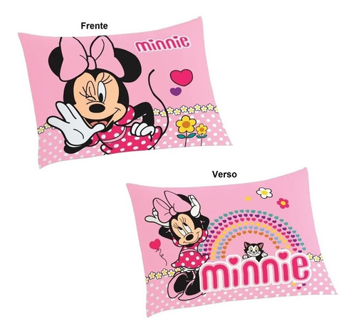 Imagem 2 de 2 de Jogo De Cama Minnie 2 Peças Lepper Lençol + Fronha