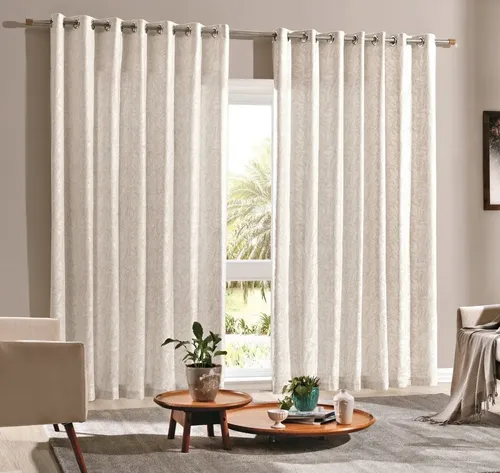 Cortina Sala Quarto  Rustica Tunis 3,00x1,70 Bella Janela