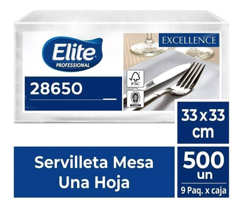 Servilleta Mesa Elite 3 Paquetes X 500 Unidades.