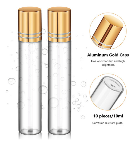 Botellas Rollerball Recargables De Tamaño De Viaje, 10 Unida