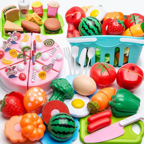 Niño Juguete De Cocina 77 Corta Frutas Verduras Torta Juegos
