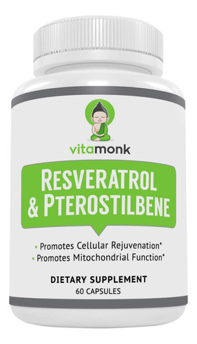 Resveratrol Plus + Pterostilbeno 660mg 60u +energia Celular