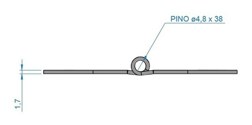 Kit C/82 Dobradiça Palmela 3'' Tipo H Janela Colonial Flo