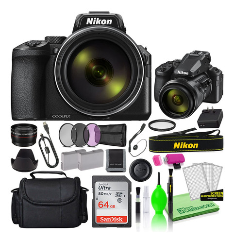 Câmera Digital Nikon Coolpix P950 16mp Com Pacote De Cartão