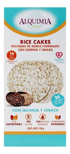 Tostadas De Arroz, Quinoa Y Linaza Alquimia 104 Gr