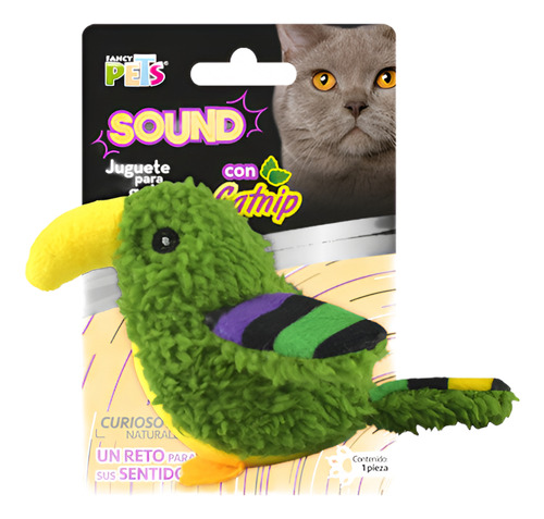 Fancy Pets Juguete Para Gato Sound Con Catnip Loro Verde