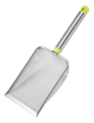Pala Recogedora Para Arenero De Gatos Acero Inoxidable Verde
