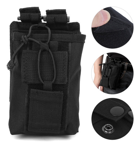 Funda Doble De Nailon Impermeable Para Radio Tactic Military