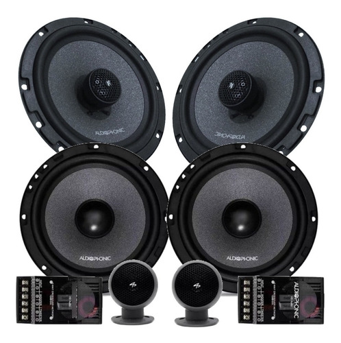Kit 2 Vias + Coaxial Audiophonic Club 6 Pol 310w Rms A Vista