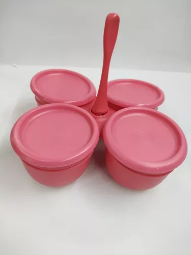 TUPPERWARE BLOSSOM CONDIMATE SET TABLETOP -IN PINK COLOR !!!