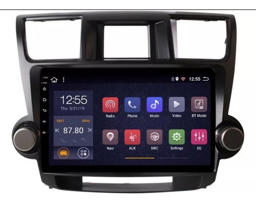 Estéreo De Pantalla Android Para Toyota Highlander 2008-2013