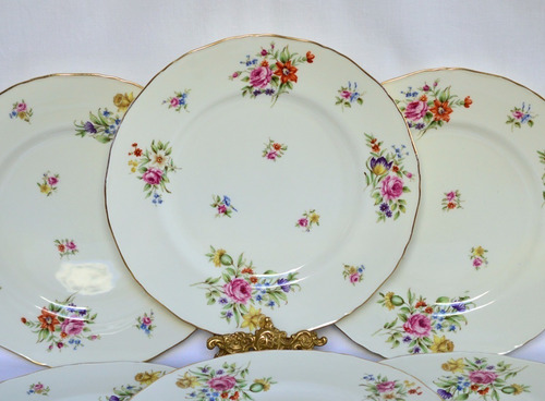 Juego 6 Platos Playos Royal Worcester England Abla C1960