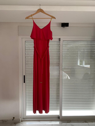 Vestido Michael Kors Rojo Talla S Hermoso Largo Tirantes 