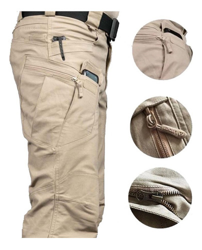 Pantalones Militares Holgados Tipo Cargo Táctico Para Hombre