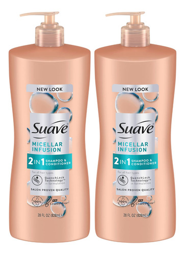 Suave Champu Y Acondicionador 2 En 1 - Infusion Micelar Para