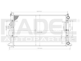 Radiador Volkswagen Jetta 1999 L4 1.8/2.0 Lts Automatico