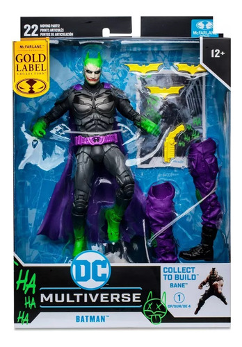 Dc Comics Mcfarlane Figura Jokerized Batman Gold Label