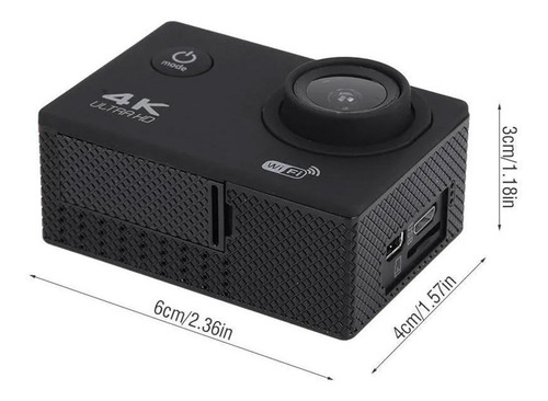 Imagen 7 de 8 de Sport Cam Camara Deportiva 4k Wifi Hd Usb Original Fralugio
