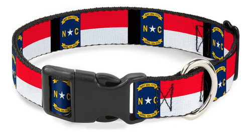 Buckle-down Bandera De Carolina Del Norte/collar De Clip De.