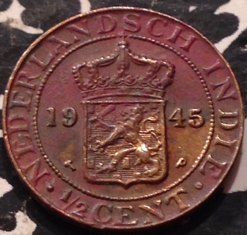 Indias Del Este Holandesas 1 Cent 1945 * Rara *
