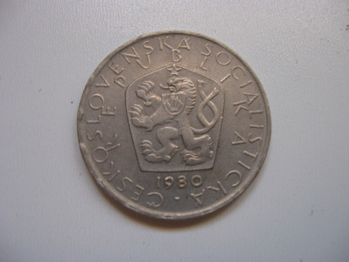 Moneda Checoslovaquia 5 Korun 1980