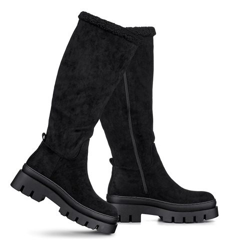 Botas Largas Mujer Casual Moda Gamuza Plataforma Weide Hx511