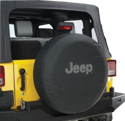 Cobertores Para Neumaticos Jeep Wrangler Black Denim W/logo