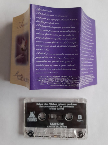 Martín Valverde Amense Cassette Original Con Cancionero. (Usado)