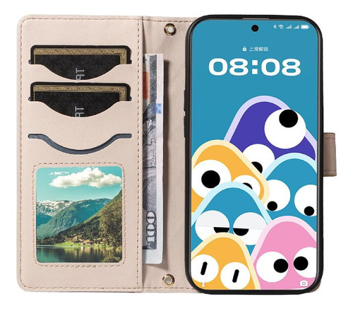 Funda Abatible For Huawei Pura 70 Pro Cartera Ranuras Para