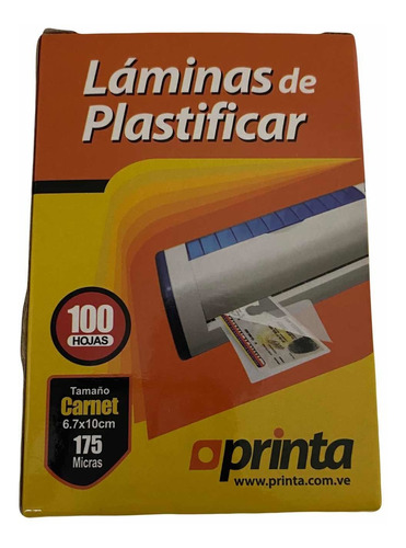 Laminas Para Plastificar Tamaño Carnet 175 Micras Paq X100 
