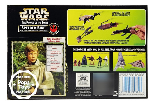 Kenner - Star Wars - Potf - Green Card - Speeder Bike Luke
