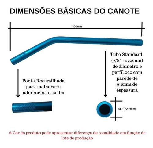 Imagem 2 de 2 de Canote Selim Bmx 22.2 X 400mm Cruiser Extra Light Anodizado