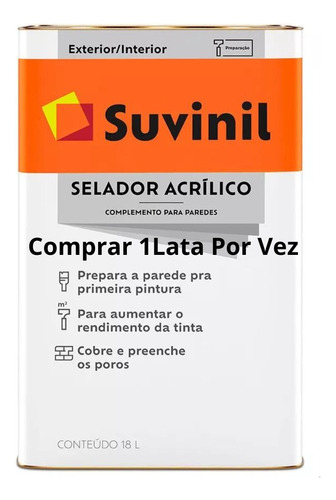 Selador Acrílico Paredes Premium Suvinil 18l