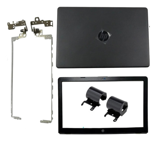 Kit Tapa D Display Negra Hp 15-bs 15bw Marco Cubre Y Bisagra