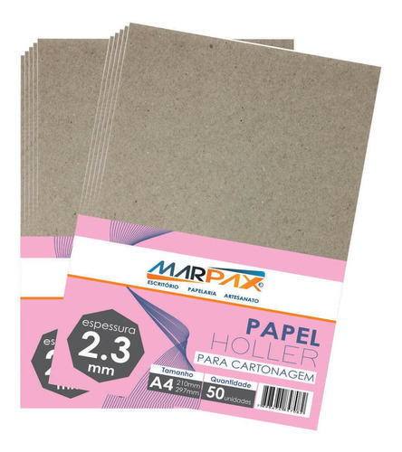 Papel Holler Para Cartonagem Marpax 2,3mm A5 148x210mm 50un