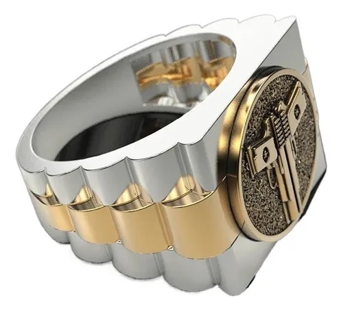 Anillo doble online hombre