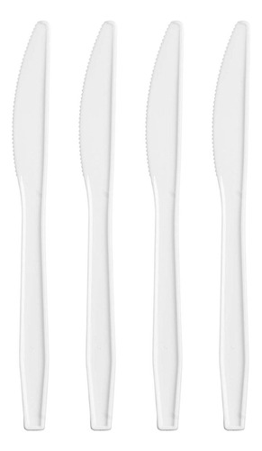 Cuchillos De Plastico Blanco Desechable 24 Unidades 34809-12