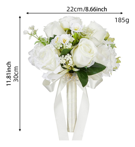 Ramo De Flores De, Ramo De Boda Artificial Realista Para