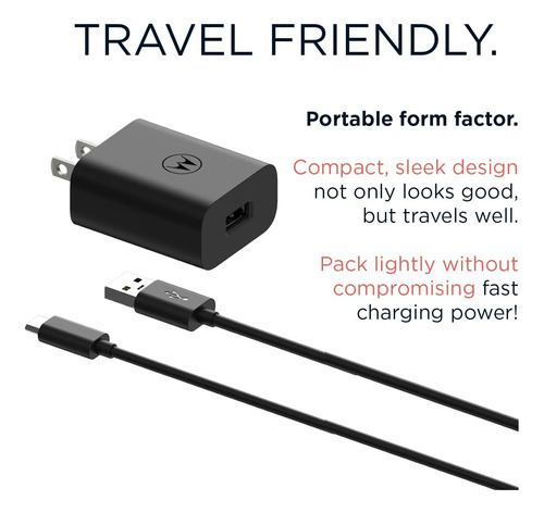 Cargador Motorola Turbopower 20 Qc3.0 Con Usb-a A Usb-c D...
