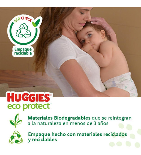 Pañal Huggies Eco Protect Recién Nacido Caja Con 160 Pzs. Género Sin género Talla Recién nacido (RN)