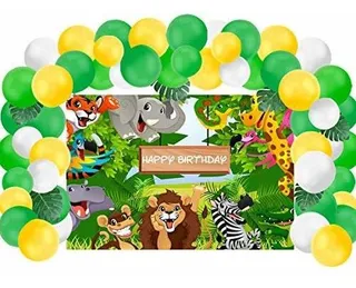 Tema De La Selva Safari De Fiesta Decoraciones, Telón De Fon