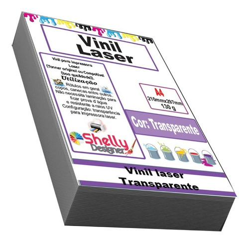 Vinil Adesivo Transparente P/impressora Laser Brindes