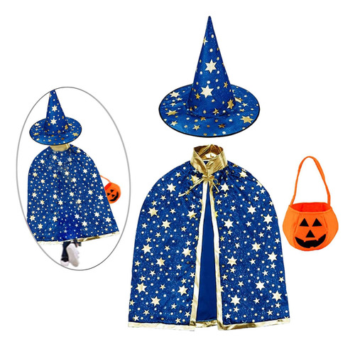 Conjunto De Disfraz De Halloween Para Niños Con Capa De