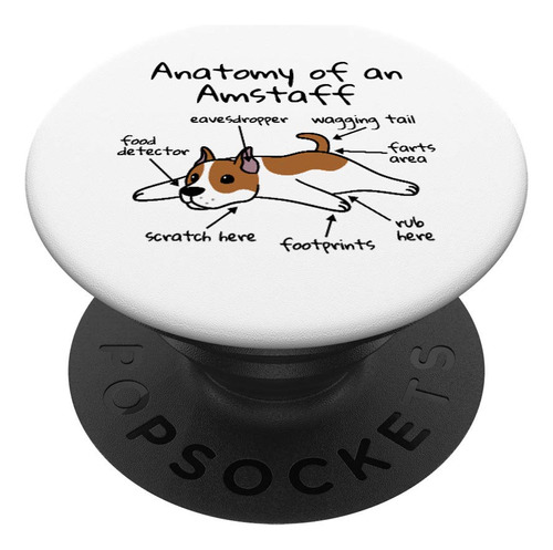 Anatomia Un American Staffordshire Terrier Dog Popsockets