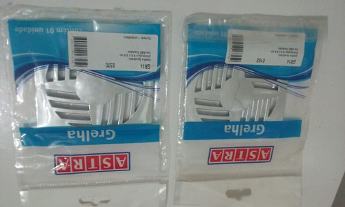 Grelha Quadrada 9,4cmx9,4cm Abs Cromado Gr14 Astra C/05pçs