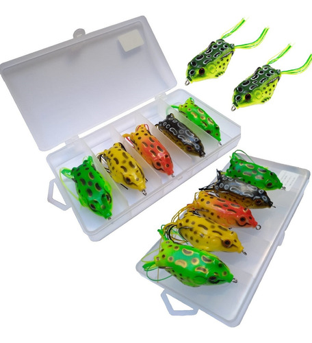 Kit C/ 12 Frog - Isca Artificial Sapinho Anti Enrosco Sapo