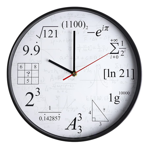 Reloj De Pared Matematico, Ecuaciones Matematicas, Silencios